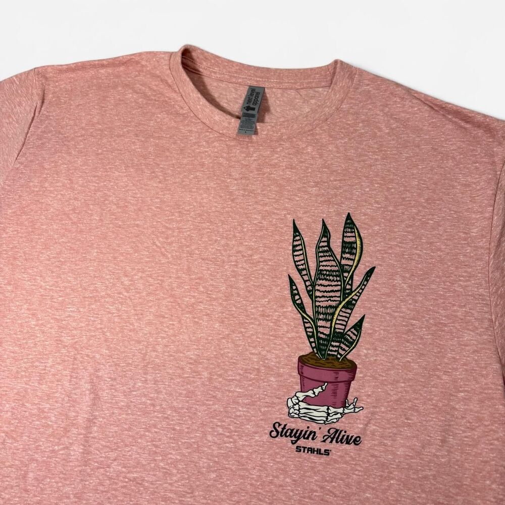 Next-level Men's Pink and Orange T-shirt